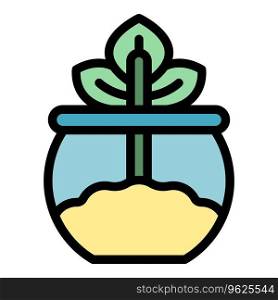 Bio plant energy icon outline vector. Futuristic research. Eco station color flat. Bio plant energy icon vector flat