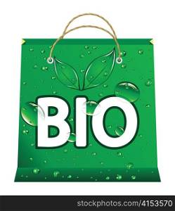 bio shopping bag vector illustration