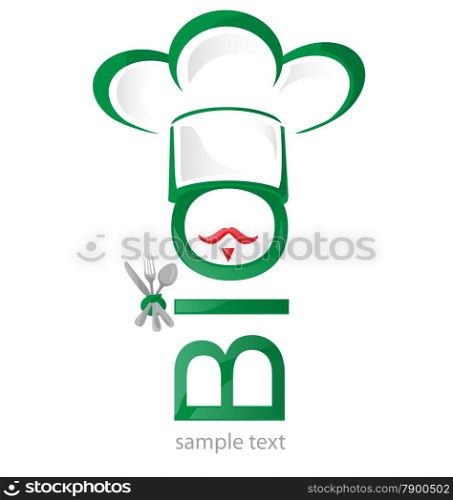 bio symbol restaurant isolated on white bio symbol restaurant isolated on white