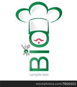 bio symbol restaurant isolated on white bio symbol restaurant isolated on white