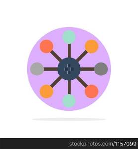 Biochemistry, Biology, Cell, Chemistry Abstract Circle Background Flat color Icon