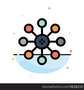 Biochemistry, Biology, Cell, Chemistry Abstract Flat Color Icon Template