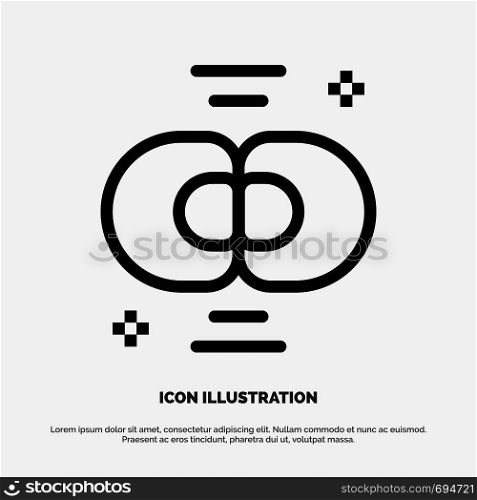 Biochemistry, Biology, Cell, Chemistry, Division Line Icon Vector