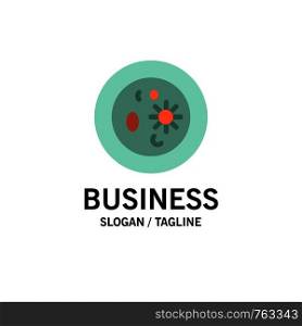 Biochemistry, Biology, Chemistry, Dish, Laboratory Business Logo Template. Flat Color