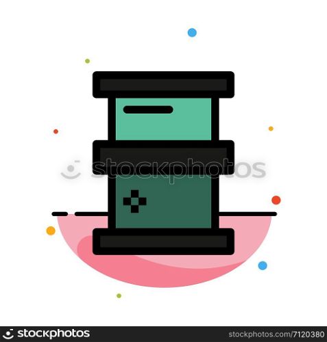 Biochemistry, Biology, Chemistry, Hazardous Abstract Flat Color Icon Template