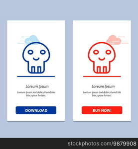 Biochemistry, Danger, Dangerous, Death  Blue and Red Download and Buy Now web Widget Card Template