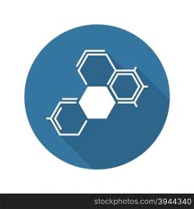 Biochemistry Icon. Flat Design.. Biochemistry Icon. Flat Design. Isolated. Molecule structure.