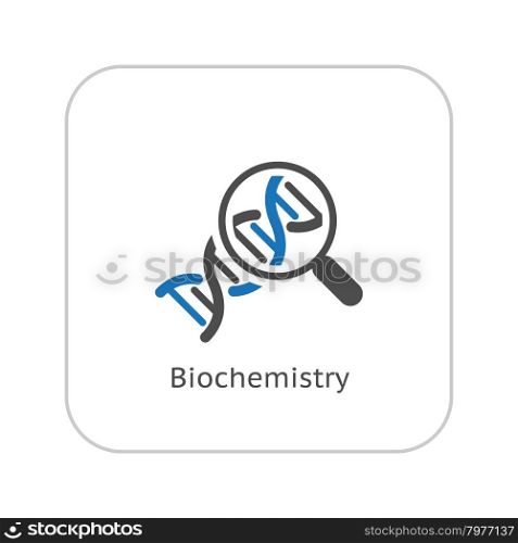 Biochemistry Icon. Flat Design. Isolated Illustration. Two color.. Biochemistry Icon. Flat Design.
