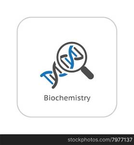 Biochemistry Icon. Flat Design. Isolated Illustration. Two color.. Biochemistry Icon. Flat Design.