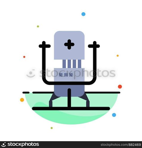 Biochip, Bot, Future, Machine, Medical Abstract Flat Color Icon Template