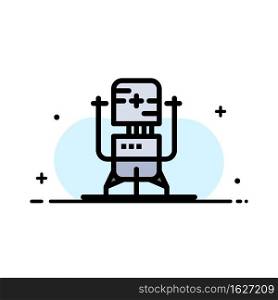 Biochip, Bot, Future, Machine, Medical Business Flat Line Filled Icon Vector Banner Template