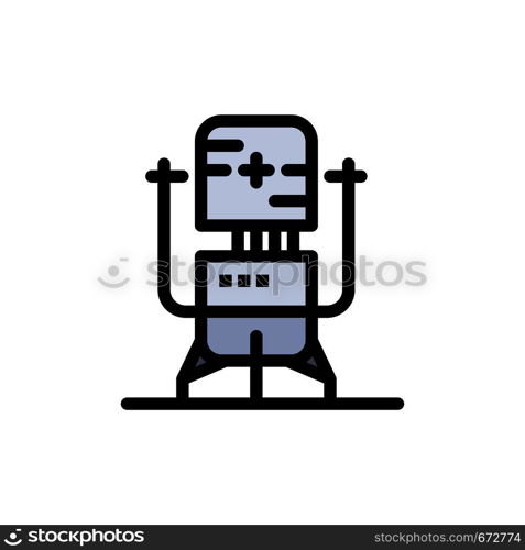 Biochip, Bot, Future, Machine, Medical Flat Color Icon. Vector icon banner Template