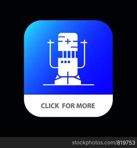 Biochip, Bot, Future, Machine, Medical Mobile App Button. Android and IOS Glyph Version