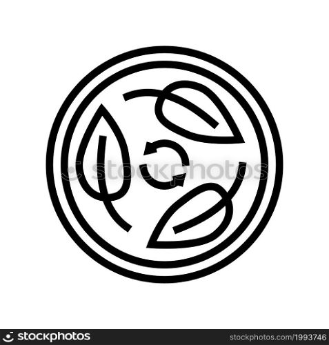 biodegradable cosmetic line icon vector. biodegradable cosmetic sign. isolated contour symbol black illustration. biodegradable cosmetic line icon vector illustration