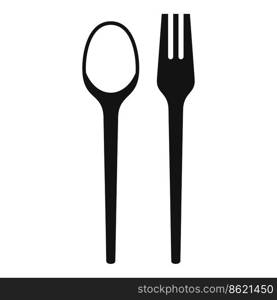 Biodegradable plastic food tools icon simple vector. Water ecology. Eco recycle. Biodegradable plastic food tools icon simple vector. Water ecology