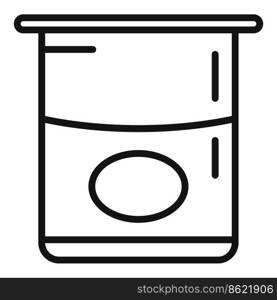 Biodegradable plastic pot icon outline vector. Water container. Garbage reduce. Biodegradable plastic pot icon outline vector. Water container