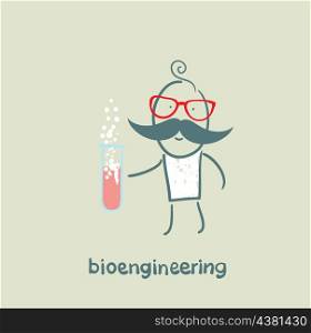 bioengineer holding a test tube