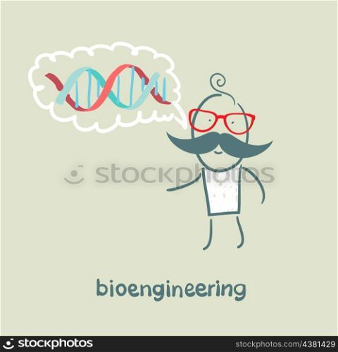 bioengineer thinks of human DNA