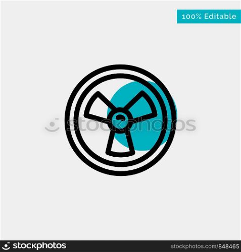 Biohazard, Chemist, Science turquoise highlight circle point Vector icon
