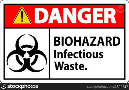 Biohazard Danger Label Biohazard Infectious Waste