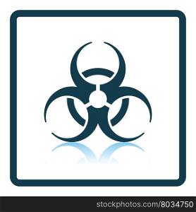 Biohazard icon. Shadow reflection design. Vector illustration.