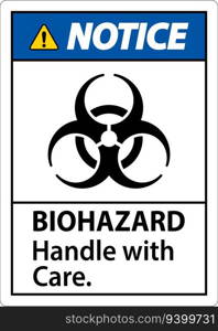 Biohazard Notice Label Biohazard, Handle With Care