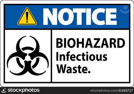 Biohazard Notice Label Biohazard Infectious Waste