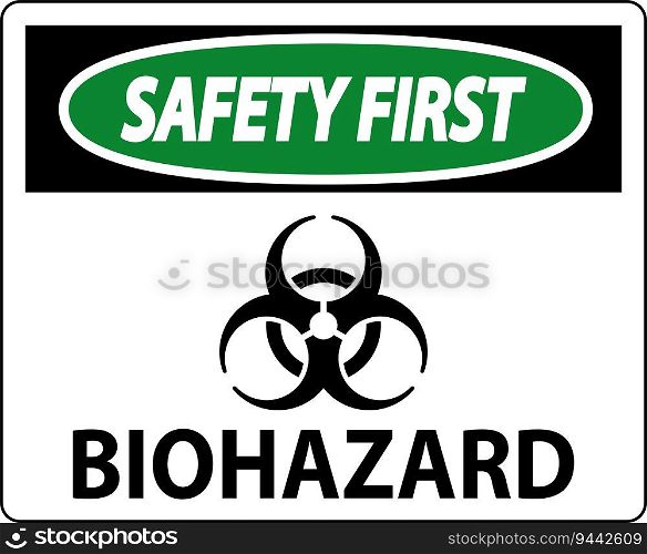 Biohazard Sign, Safety First Biohazard Sign