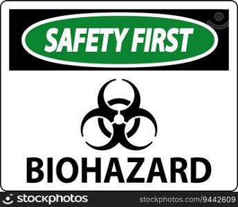 Biohazard Sign, Safety First Biohazard Sign