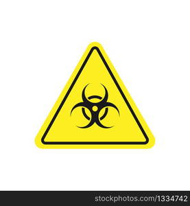 Biohazard sign symbol logo isolated on white background. Vector EPS 10