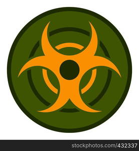 Biohazard symbol icon flat isolated on white background vector illustration. Biohazard symbol icon isolated