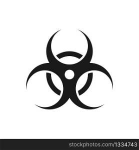 Biohazard symbol logo isolated on white background. Vector EPS 10