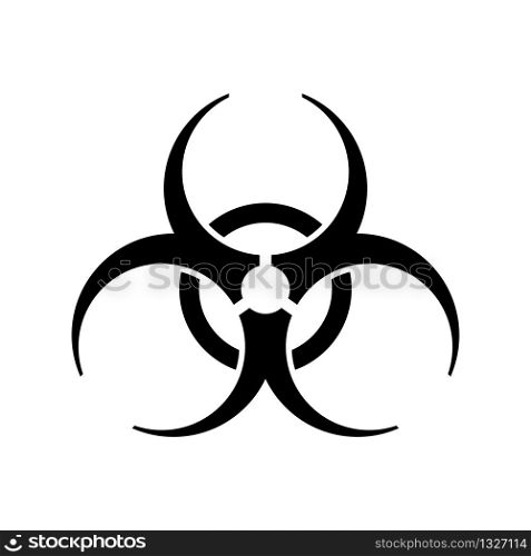Biohazard vector isolated icon. Biohazard sign or symbol. Hazard icon dangerous symbol. EPS 10