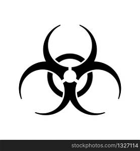 Biohazard vector isolated icon. Biohazard sign or symbol. Hazard icon dangerous symbol. EPS 10