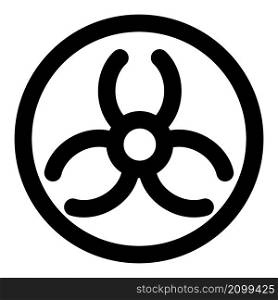 Biohazard warning danger logotype isolated on a white background
