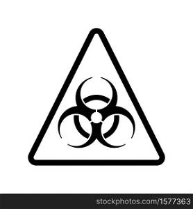 Biohazard warning symbol or sign for dangrous chemicals in vector