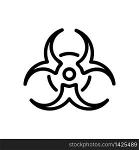 biological hazard icon vector. biological hazard sign. isolated contour symbol illustration. biological hazard icon vector outline illustration