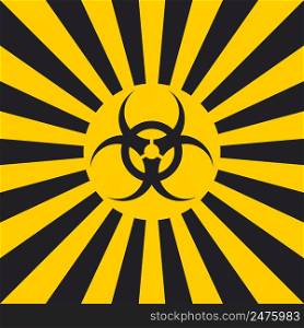 Biological hazard sign dangerous style, sign Ionizing Biological yellow black