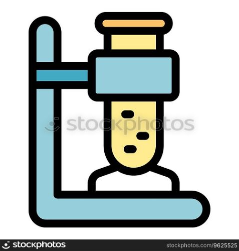 Biological test tube icon outline vector. Research energy. Space station color flat. Biological test tube icon vector flat