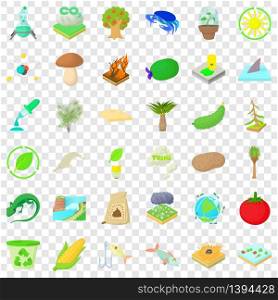 Biology and ecology icons set. Cartoon style of 36 biology and ecology vector icons for web for any design. Biology and ecology icons set, cartoon style