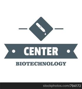 Biology center logo. Simple illustration of biology center vector logo for web. Biology center logo, simple gray style