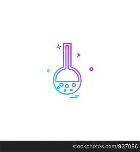 biology chemistry experiment science test tube iconvector design