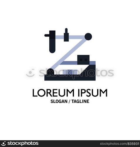 Biology, Chemistry, Genetics, Medical, Research Business Logo Template. Flat Color
