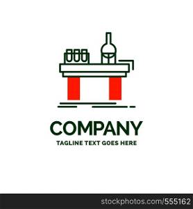 Biology, chemistry, lab, laboratory, production Flat Business Logo template. Creative Green Brand Name Design.