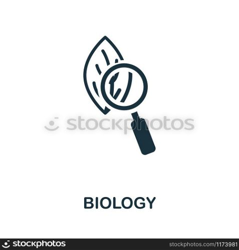 Biology icon vector illustration. Creative sign from education icons collection. Filled flat Biology icon for computer and mobile. Symbol, logo vector graphics.. Biology vector icon symbol. Creative sign from education icons collection. Filled flat Biology icon for computer and mobile