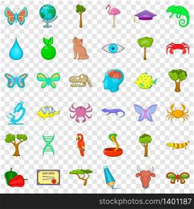 Biology icons set. Cartoon style of 36 biology vector icons for web for any design. Biology icons set, cartoon style