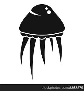 Biology jellyfish icon simple vector. Jelly fish. Water animal. Biology jellyfish icon simple vector. Jelly fish