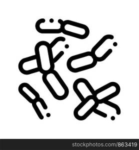 Biology Micro Bacteria Vector Sign Thin Line Icon. Unhealthy Organism Bacteria Pandemic Linear Pictogram. Chemical Microbe Type Infection Microorganism Bacteriology Contour Monochrome Illustration. Biology Micro Bacteria Vector Sign Thin Line Icon
