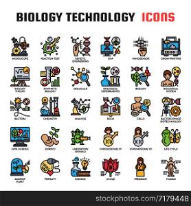 Biology technology , Thin Line and Pixel Perfect Icons