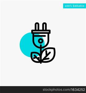 Biomass, Energy, Plug, Power turquoise highlight circle point Vector icon